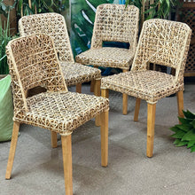Load image into Gallery viewer, Wood &amp; Rattan Dining Chair
