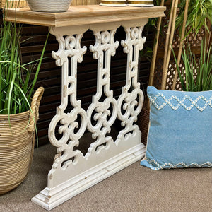 SM Distressed Scroll Console