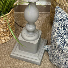 Load image into Gallery viewer, Grey Wooden Floor Lamp
