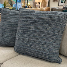 Load image into Gallery viewer, Grey/Blue Striped Pillow
