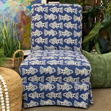 Load image into Gallery viewer, Blue Fish Slipper Chair
