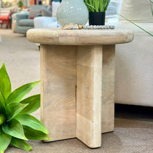 Load image into Gallery viewer, Round Mango Wood Side Table

