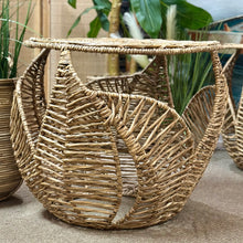 Load image into Gallery viewer, Seagrass Side Table w/Leaf Detail

