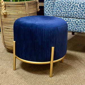 Navy/Gold Ottoman