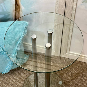 SM Round Glass Side Table