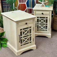 Load image into Gallery viewer, Antique Cream Chairside Table
