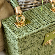Load image into Gallery viewer, Green Woven Handbag
