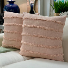 Load image into Gallery viewer, Pale Pink Fringe Pillow
