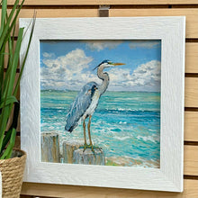 Load image into Gallery viewer, Blue Heron On Piling I
