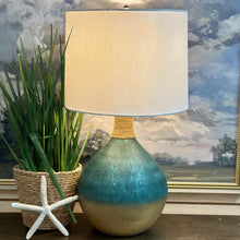 Load image into Gallery viewer, Teal/Gold Lamp
