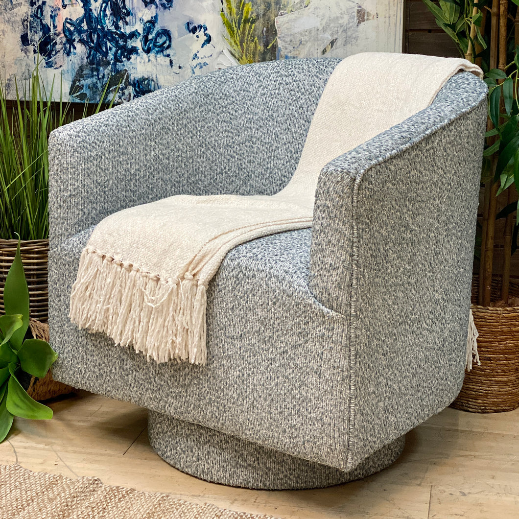Mingled Blue Swivel Chair