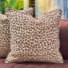 Load image into Gallery viewer, Wine Leopard Down Pillow
