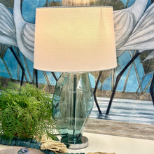 Load image into Gallery viewer, Blue Geometric Glass Lamp
