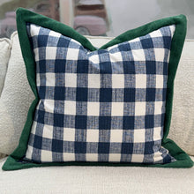 Load image into Gallery viewer, Blue Buffalo Plaid W/Trim Down Pillow
