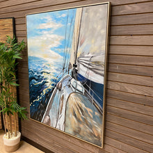 Load image into Gallery viewer, Hand Painted Sailboat Framed Art
