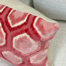 Load image into Gallery viewer, Pink Geometric Designer Lumbar
