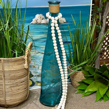 Load image into Gallery viewer, Tall Blue Glass Vase
