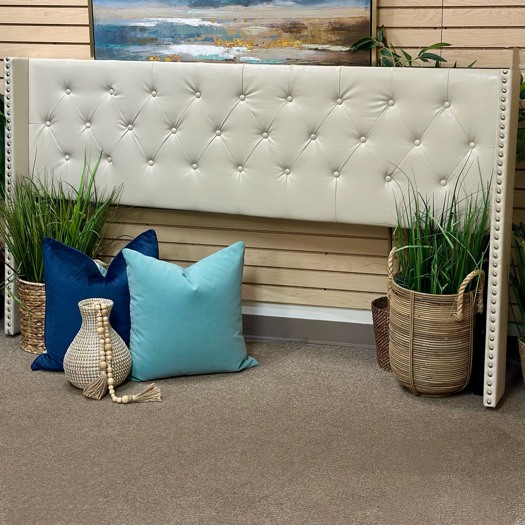 King Ivory Tufted Headboard
