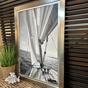 Silver Framed B&W Sailboat