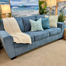 Load image into Gallery viewer, Medium Blue Sleeper Sofa
