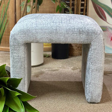 Load image into Gallery viewer, Powder Blue Upholstered Bench
