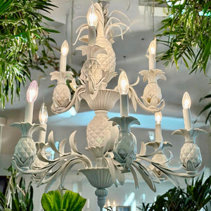 White Pineapple Chandelier