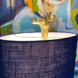 Giraffe Lamp w/Blue Shade