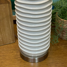 Load image into Gallery viewer, Ribbed White Table Lamp
