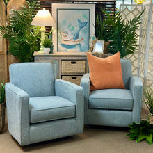 Load image into Gallery viewer, Textured Blue Swivel Glider
