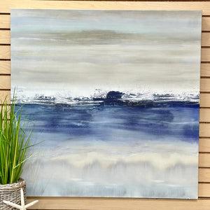 Blue/White Abstract Canvas