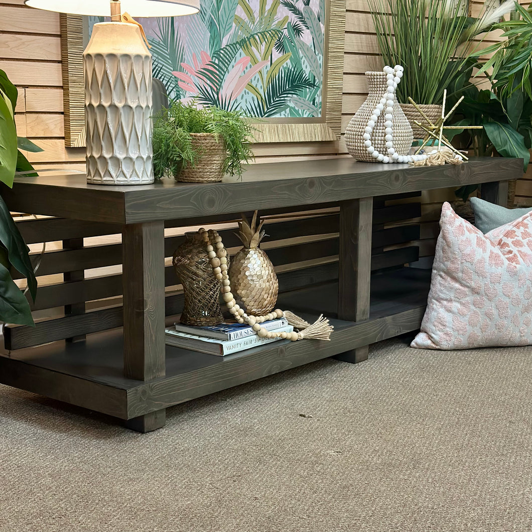 Grey Wash Slat Console