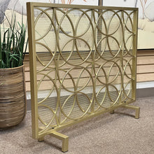 Load image into Gallery viewer, Gold Geometric Fire Screen
