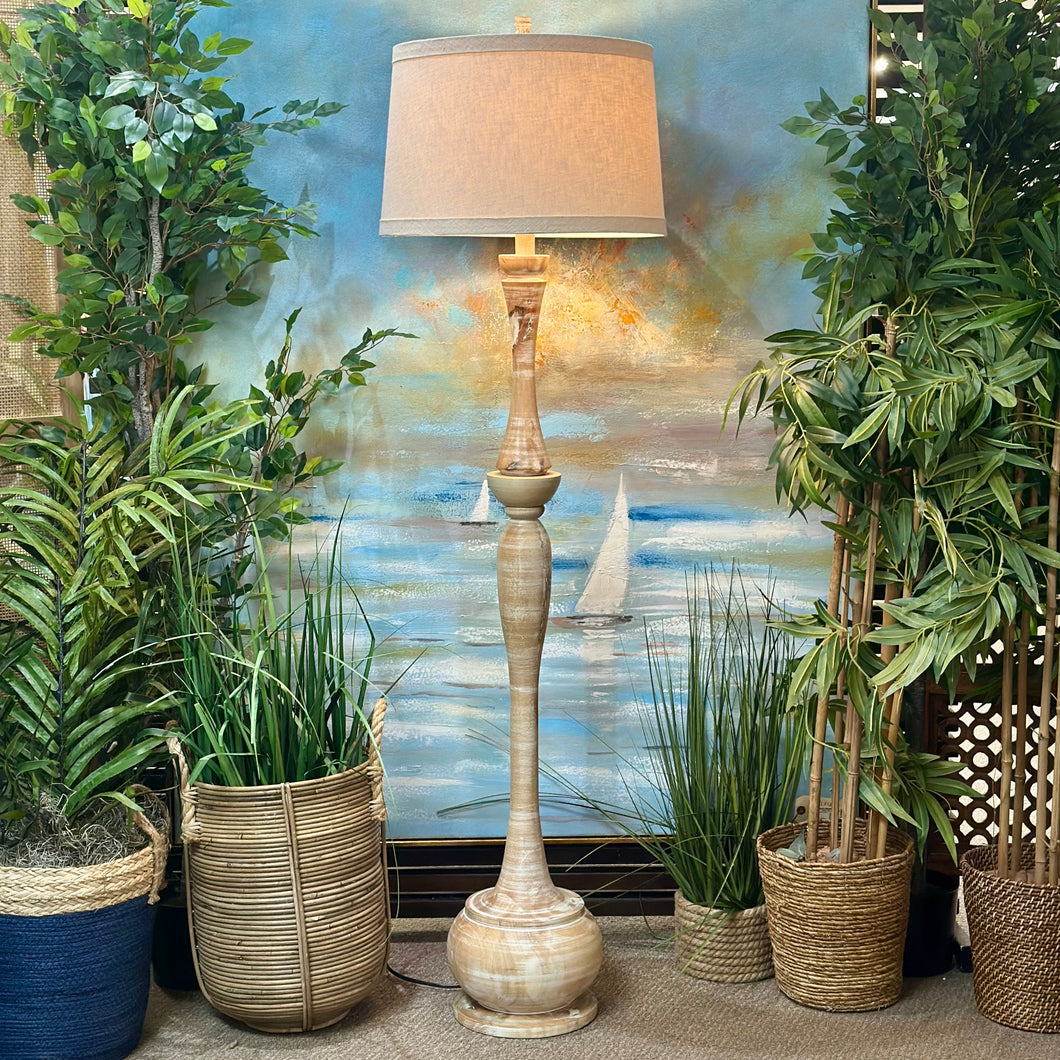 White Washed Floor Lamp