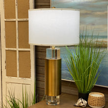 Load image into Gallery viewer, Gold Banded Table Lamp
