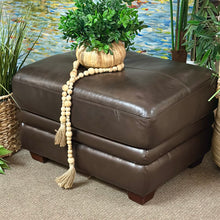 Load image into Gallery viewer, La-Z-Boy Brown Leather Ottoman

