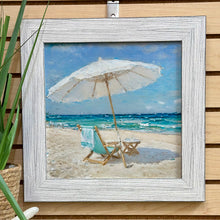 Load image into Gallery viewer, White Umbrella On Beach II
