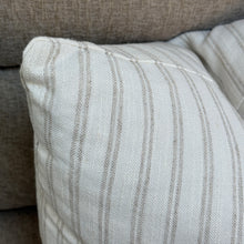 Load image into Gallery viewer, White/Taupe Striped Down Pillow
