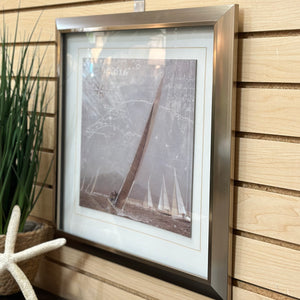 Silver Framed Sailboat Art II