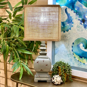 Distressed Aqua Lamp