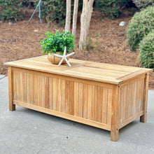 Load image into Gallery viewer, Teak Outdoor Storage Chest
