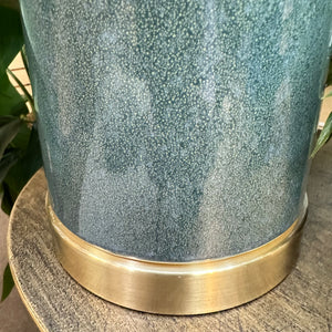 Dark Green Textured Lamp