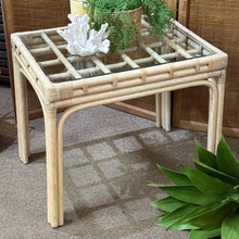 Load image into Gallery viewer, Bamboo/Glass Side Table
