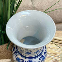 Load image into Gallery viewer, Blue &amp; White Floral Vase
