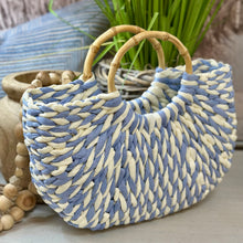 Load image into Gallery viewer, Blue/White Handbag
