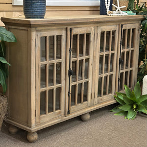 Glass Pane 4DR Credenza