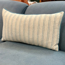 Load image into Gallery viewer, Tan &amp; Aqua Striped Down Lumbar
