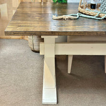 Load image into Gallery viewer, Two Tone Trestle Dining Table
