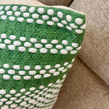 Load image into Gallery viewer, Jade Green/White Down Pillow
