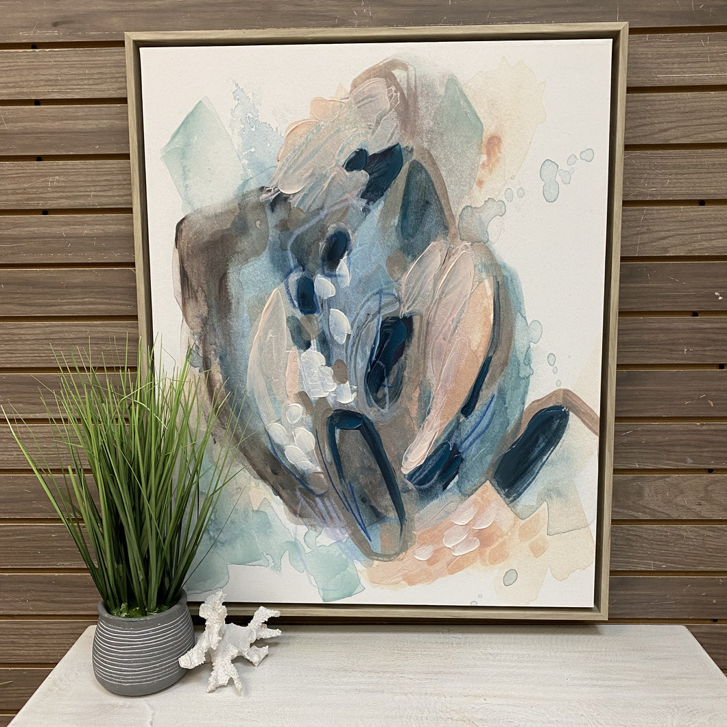Turquoise & Blush Abstract I