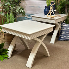 Load image into Gallery viewer, White Trestle Side Table
